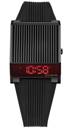 Bulova Computron 98C135 with black rubber strap