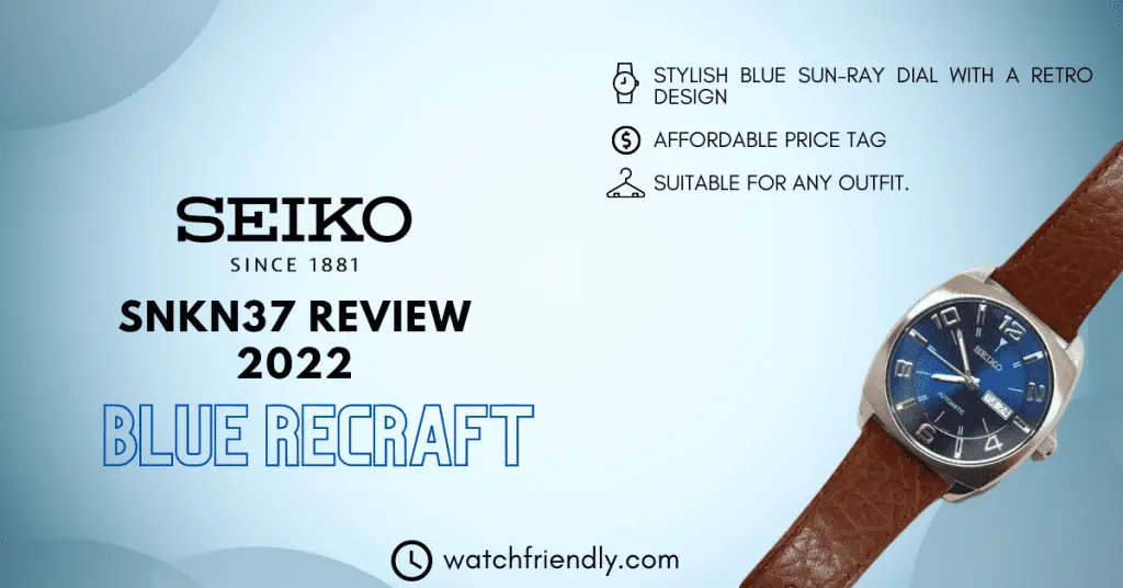Seiko snkn37 blue recraft review 2022