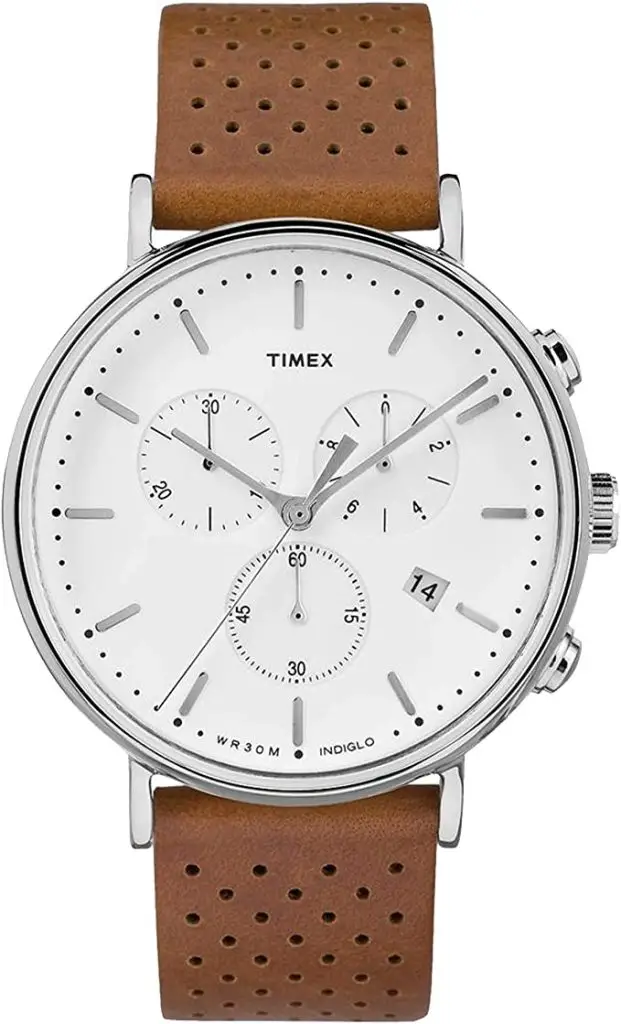 Timex Fairfield Chronograph watch white dial